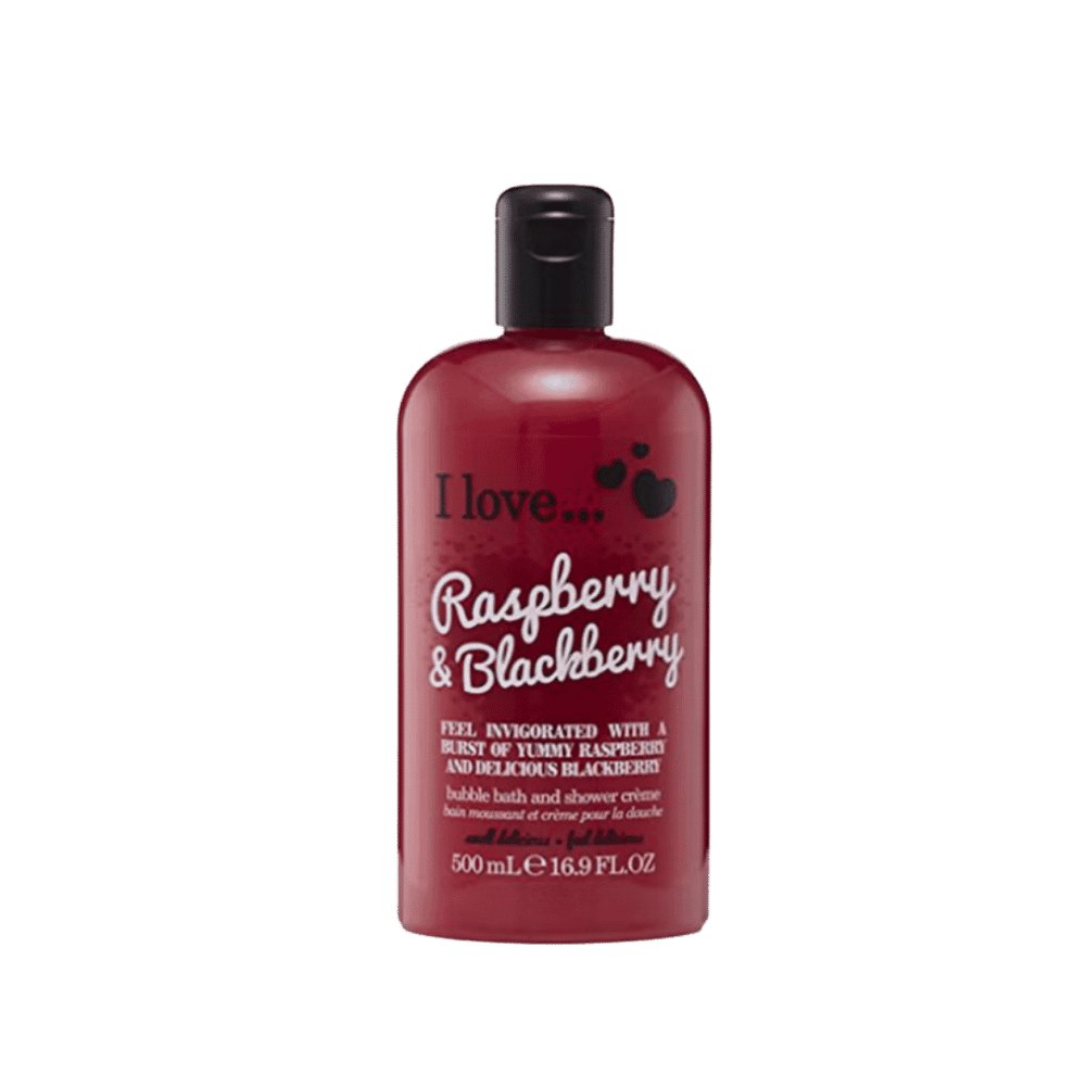 I Love - Raspberry & Blackberry Bath & Shower Crème - 500ml | اي لوف كريم استحمام برائحة التوت - 500 مل