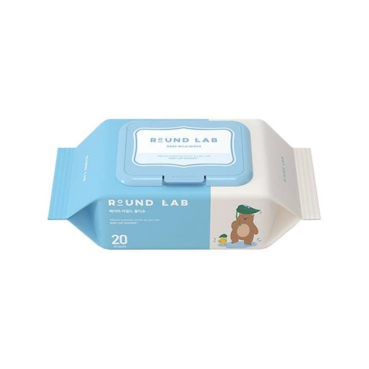 ROUND LAB Baby Mild Wet Wipes 20 sheets | راوند لاب مناديل مبللة لطيفة للأطفال - 20 ورقة