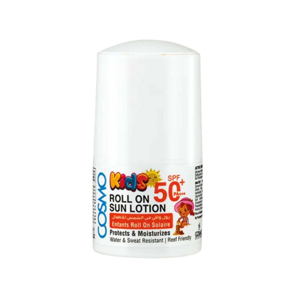COSMO COSMETICS SUNSCREEN LOT ROL ON 50ML SPF+50 FOR KID - 50ml | كوزمو كوزمتكس واقي شمسي رول للأطفال - 50 مل