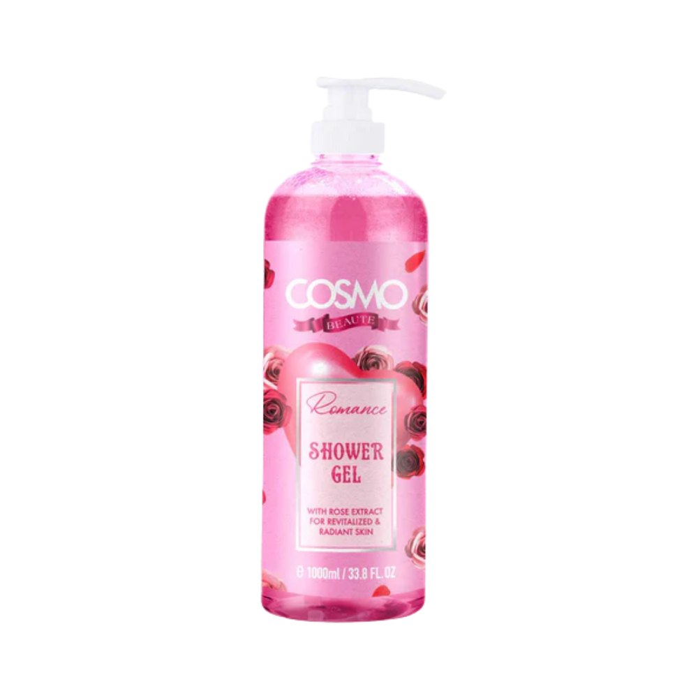 COSMO Romance Shower Gel with Rose Extract - 1000ml | كوزمو جل استحمام بخلاصة الورد - 1000 مل