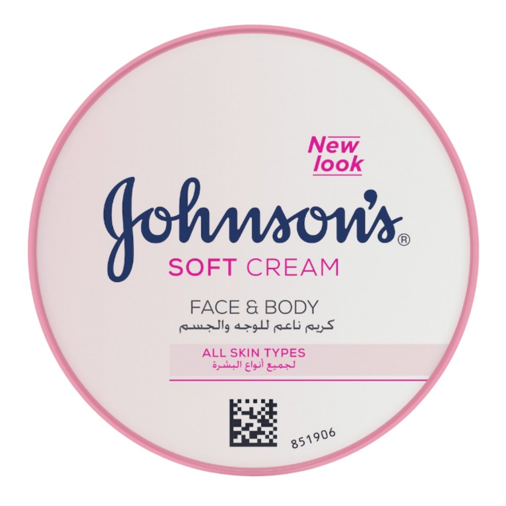 Johnson's Soft Cream Face & Body All Skin Types - 200ml | جونسون كريم المرطّب 24 ساعة - 200 مل