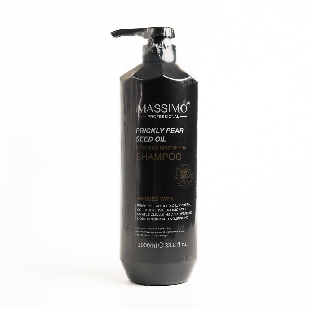 MASSIMO Prickly Pear Seed Oil Hair Repairing& Moisturizing Shampoo - 1000ml |ماسيمو شامبو بزيت بذور التين الشوكي لإصلاح وترطيب الشعر – 1000 مل