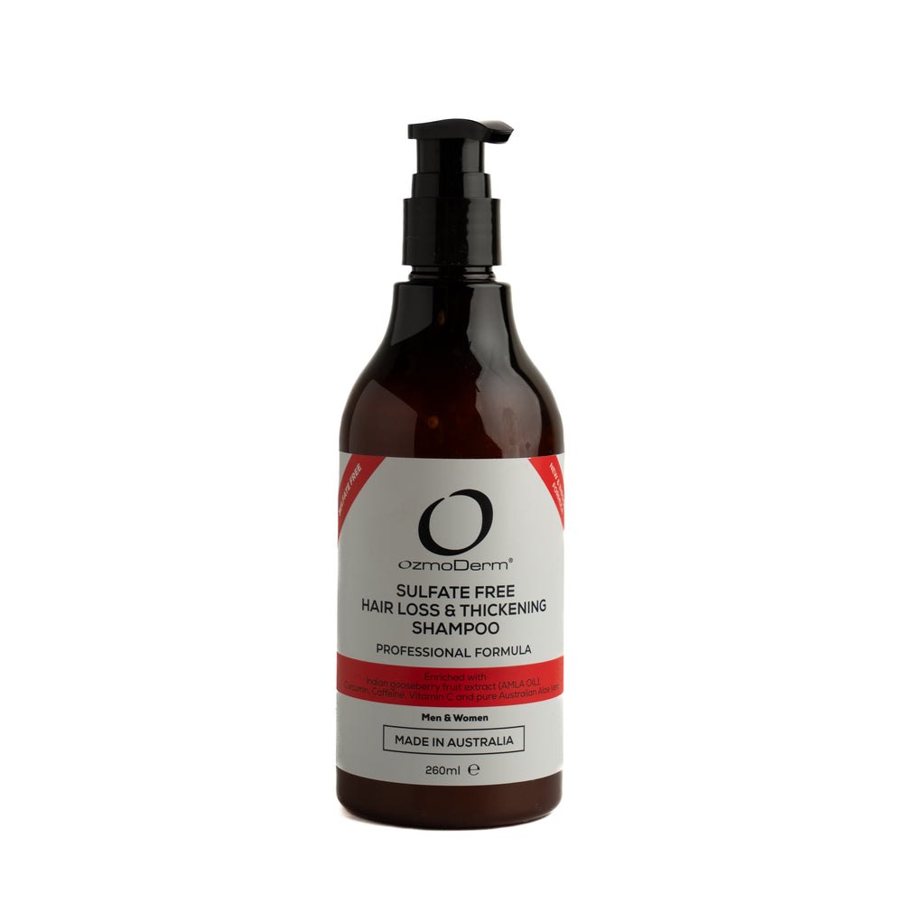 OzmoDerm Sulfate Free Hair Loss & Thickening Shampoo - 260ml | اوزموديرم شامبو لتساقط الشعر و يعزز الكثافة - 260 مل