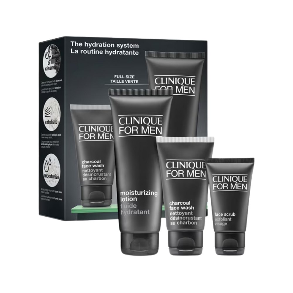 Clinique For Men The Hydration System Set | كلينك مجموعة الترطيب و العناية بالوجه للرجال
