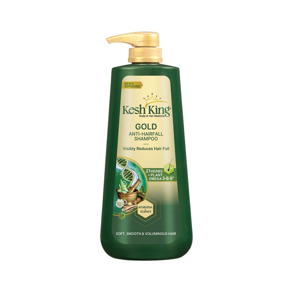 Kesh King Gold Anti-Hairfall Shampoo - 1L |شامبو كيش كينج المضاد لتساقط الشعر - 1 لتر