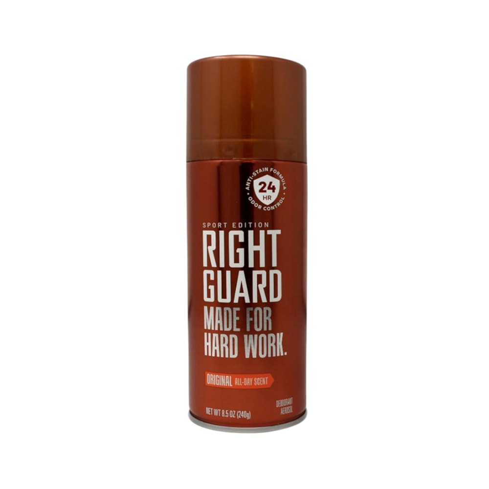 Right Guard Sport Original All Day Scent Made For Hard Work Deodorant - 240g | رايت كارد مزيل بخاخ للرجال -240 غرام