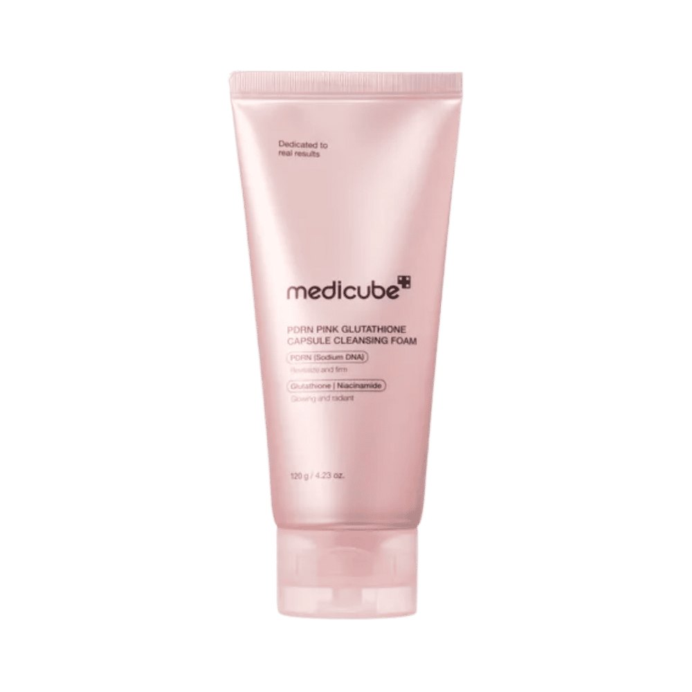 Medicube PDRN Pink Glutathione Capsule Cleansing Foam - 120g | ميدي كيوب غسول رغوي بكبسولات بي دي آر إن والغلوتاثيون الوردي – 120 غ