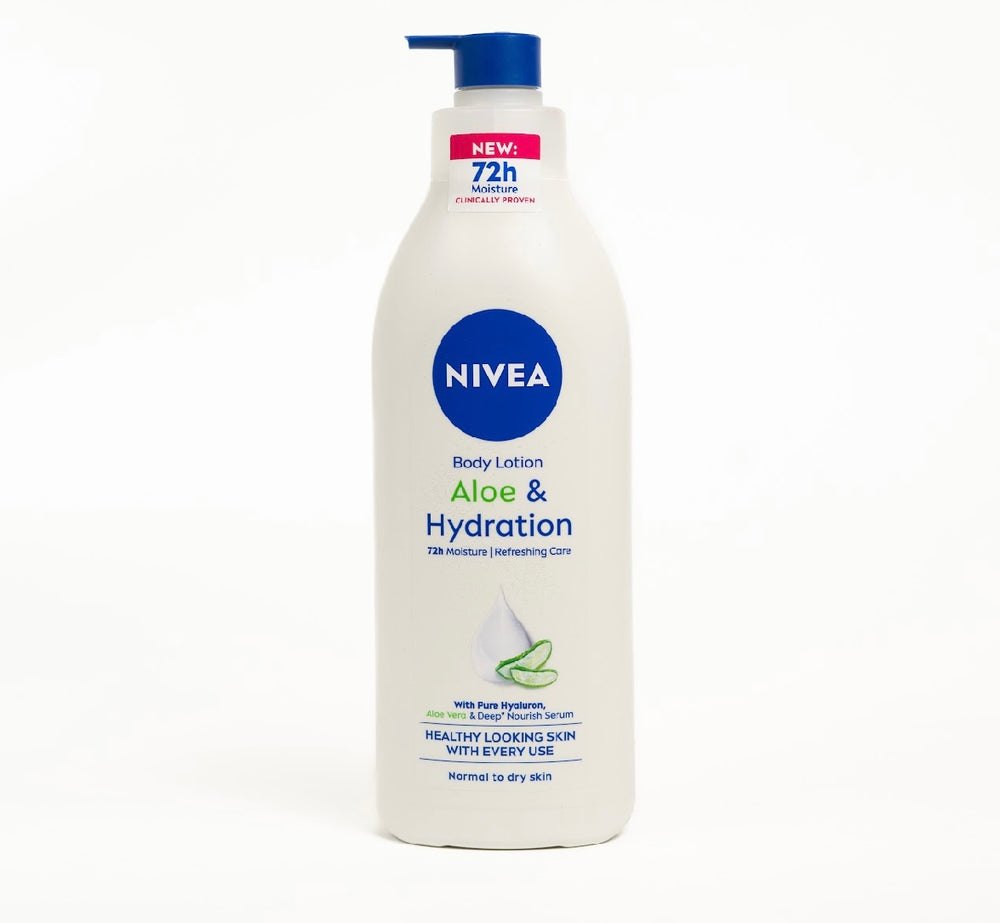 NIVEA Body Lotion for Normal to Dry Skin, Aloe & Hydration - 400ml | نيفيا لوشن للجسم للبشرة العادية إلى الجافة بالألوفيرا والترطيب – 400 مل