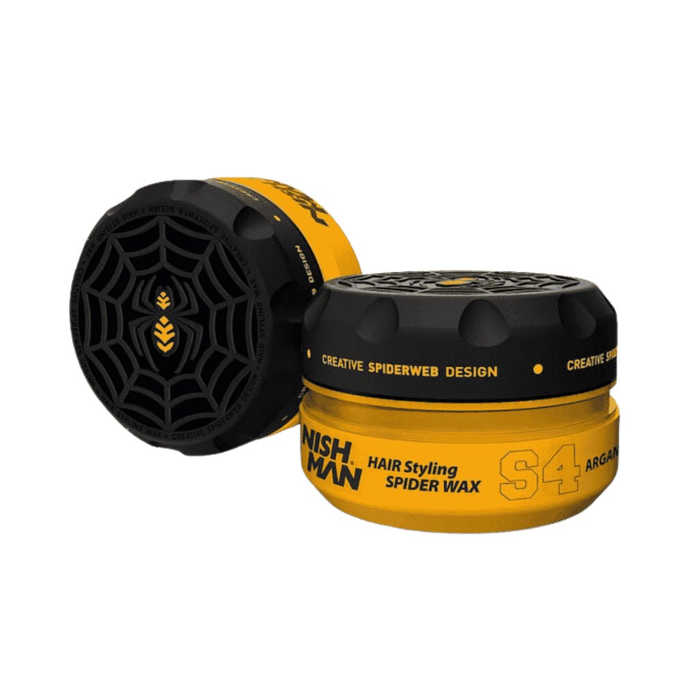 NISH MAN S4 Hair Styling Spider Wax - Argan - 150ml | نيشمان شمع تصفيف الشعر سبايدر بزيت الأرغان - 150مل
