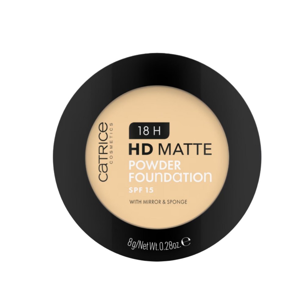Catrice 18H Hd Matte Powder Foundation - 8g | كاتريس كريم أساس بودرة 18 ساعة بتأثير مطفي - 8 غرام