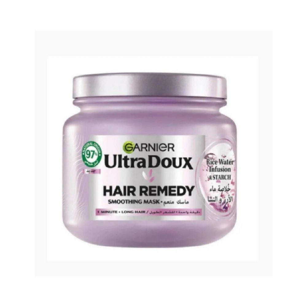 Garnier Ultra Doux Hair Remedy Rice Water Infusion & Starch - 340ml | غارنييه ألتر دو ماسك تنعيم للشعر - 340مل