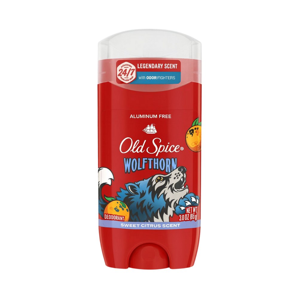 Old Spice Wolfthorn Scent Deodorant for Men - Aluminum-Free - 85g | اولد سبايس مزيل تعرق وولف ثورن للرجال خالي من الألمنيوم - 85 غ