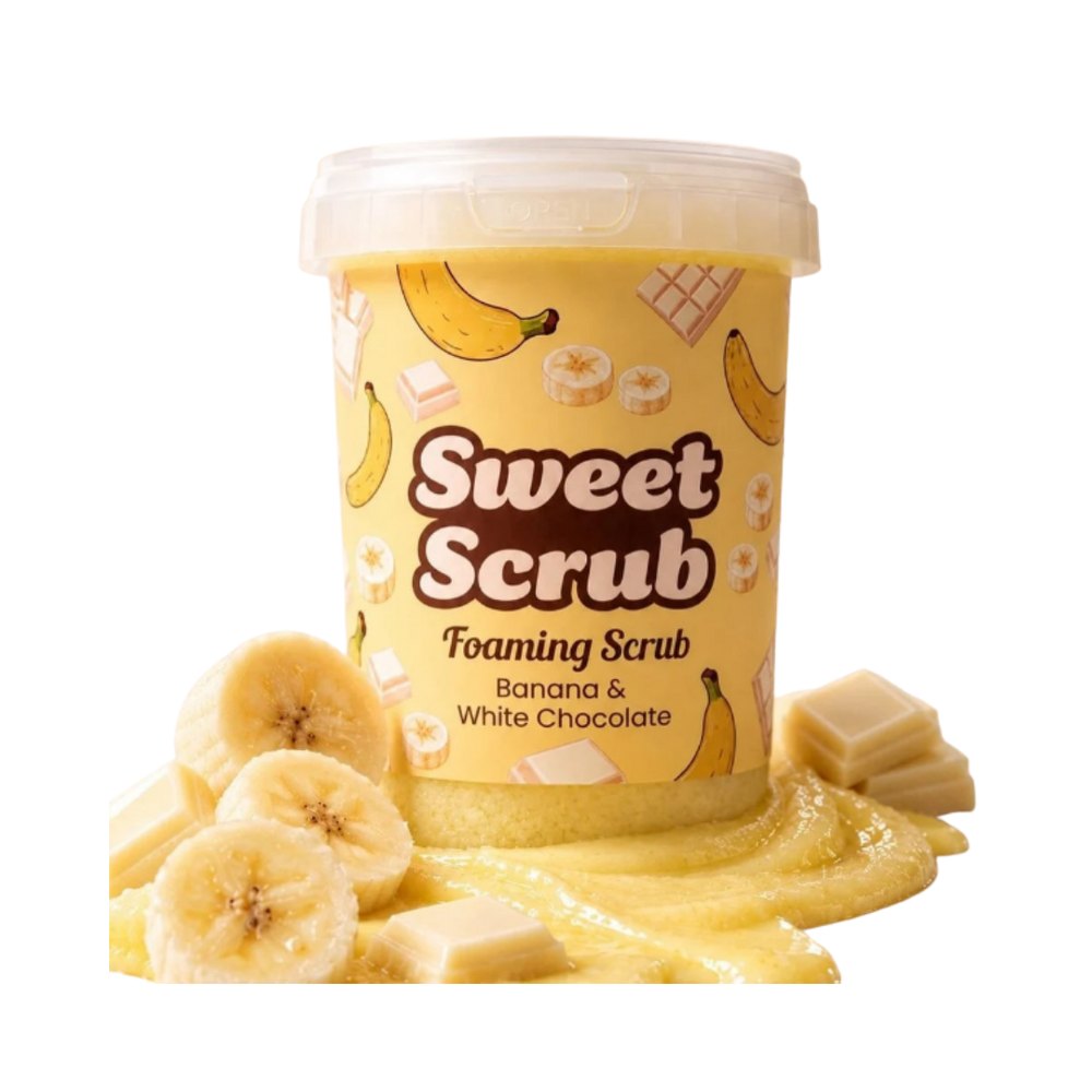 Sweet Scrub Foaming Scrub Banana & White Chocolate - 500g | سويت سكراب غسول رغوي بمستخلص الموز وشوكولاتة بيضاء - 500غ