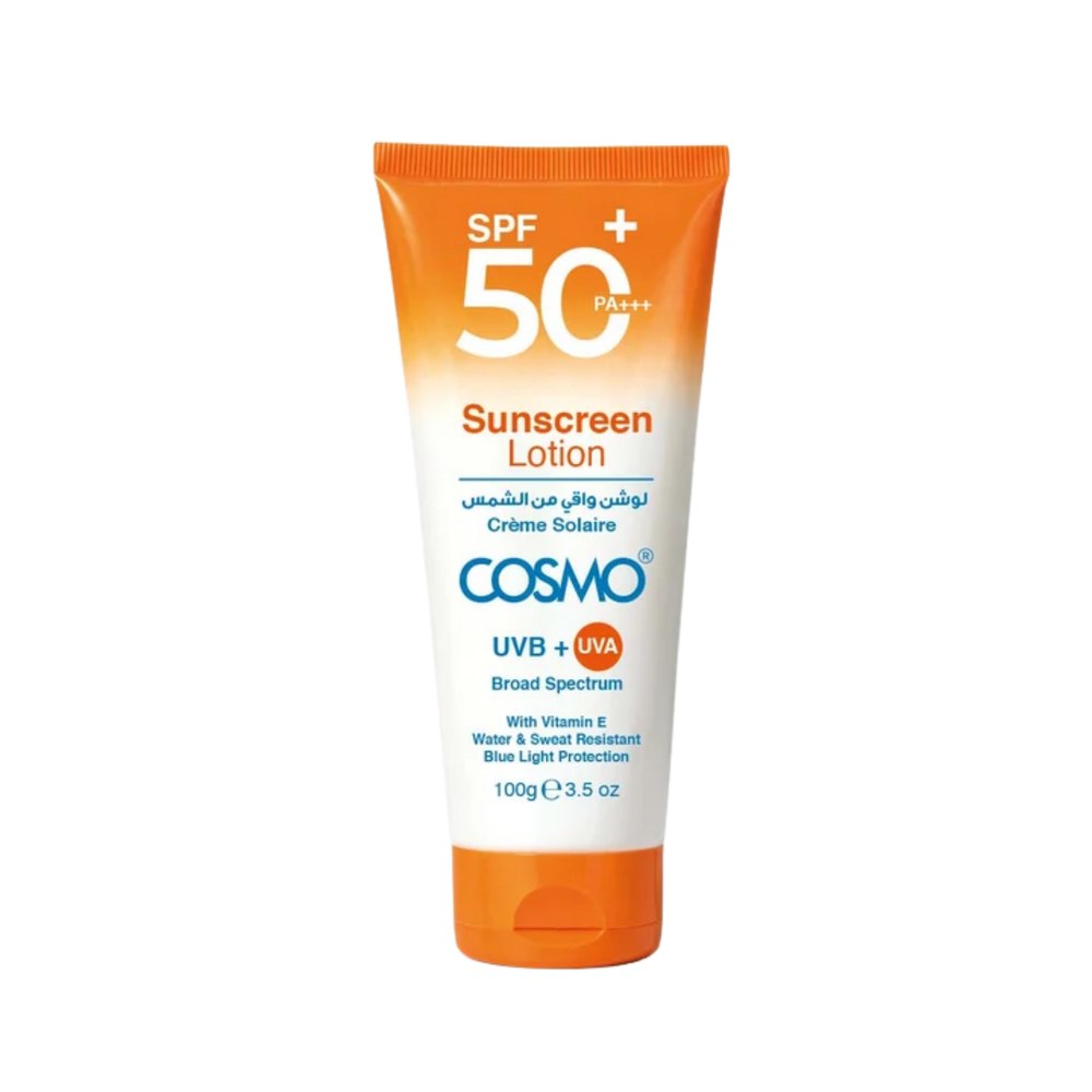 COSMO COSMETICS SUNSCREEN LOTION SPF 50+ - 100g | كوزمو كوزمتكس واقي شمسي لوشن - 100 غ