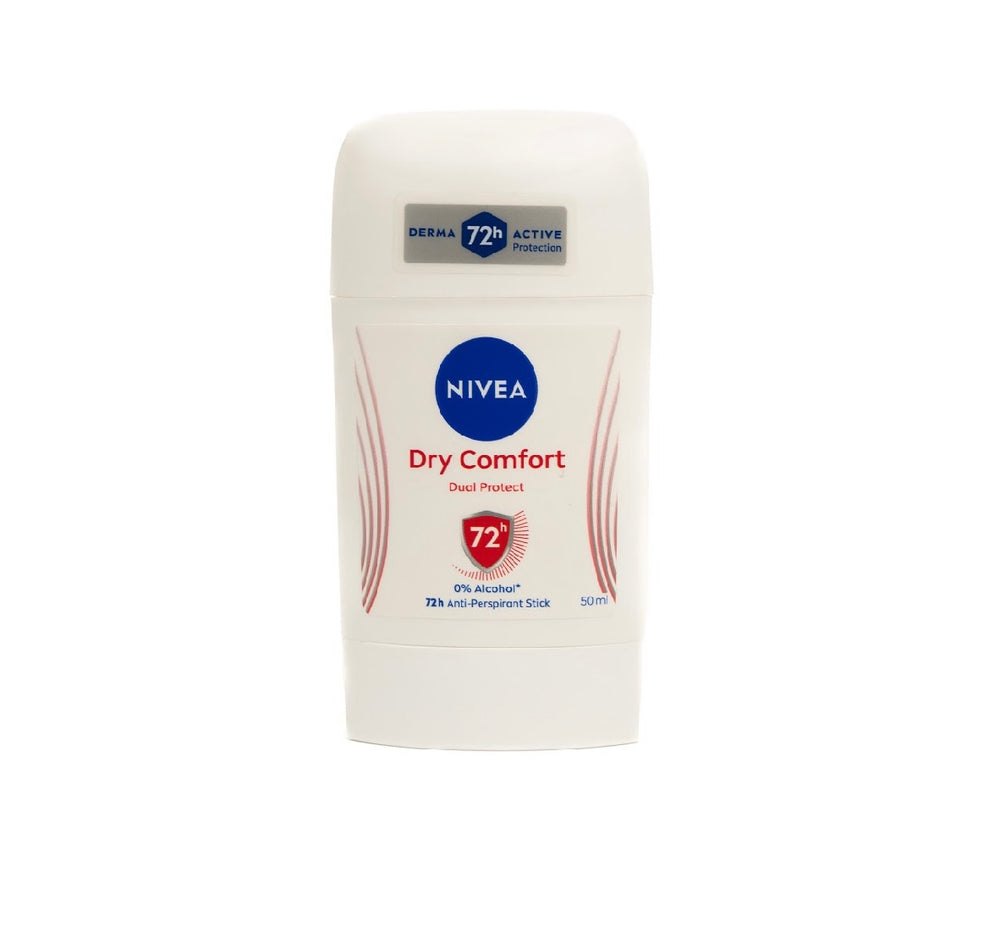 Nivea Dry Comfort Deodorant Stick 72H Protection - 50ml | نيفيا مزيل تعرق دراي كومفورت ستيك، حماية تدوم 72 ساعة