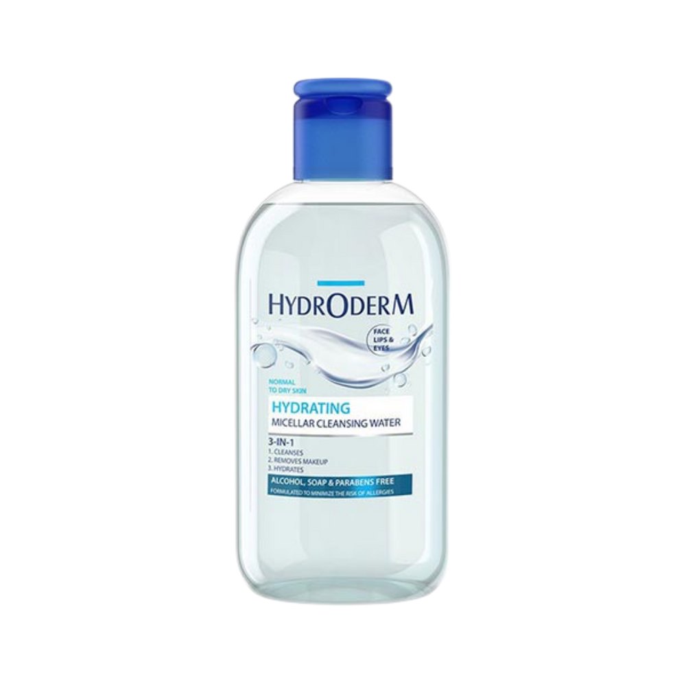 HYDRODERM Hydrating Micellar Water 3 in 1 For Dry Skin - 250ml | هيدروديرم ميسيلار 3 ب 1 للبشرة الجافة - 250 مل
