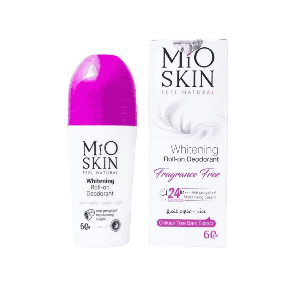 MIO SKIN Whitening Roll- On Deodorant Fragrance Free 24hr Anti Perspirant Moisturizing Cream - 60ml | ميو سكين مزيل عرق رول أون تفتيح - 60مل