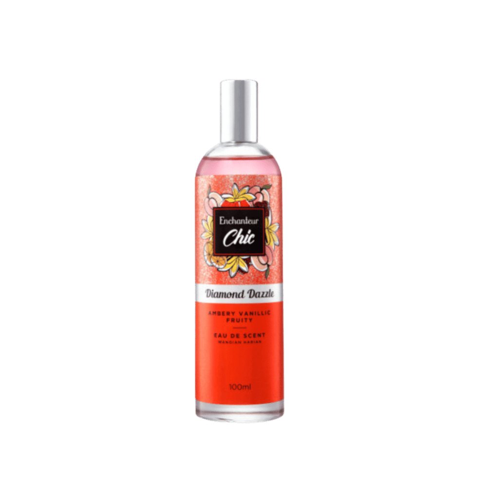 Enchanteur Diamond Dazzle Ambery Vanillic Fruity - 100ml | انشانتر ميست للجسم برائحة الفانيليا - 100مل