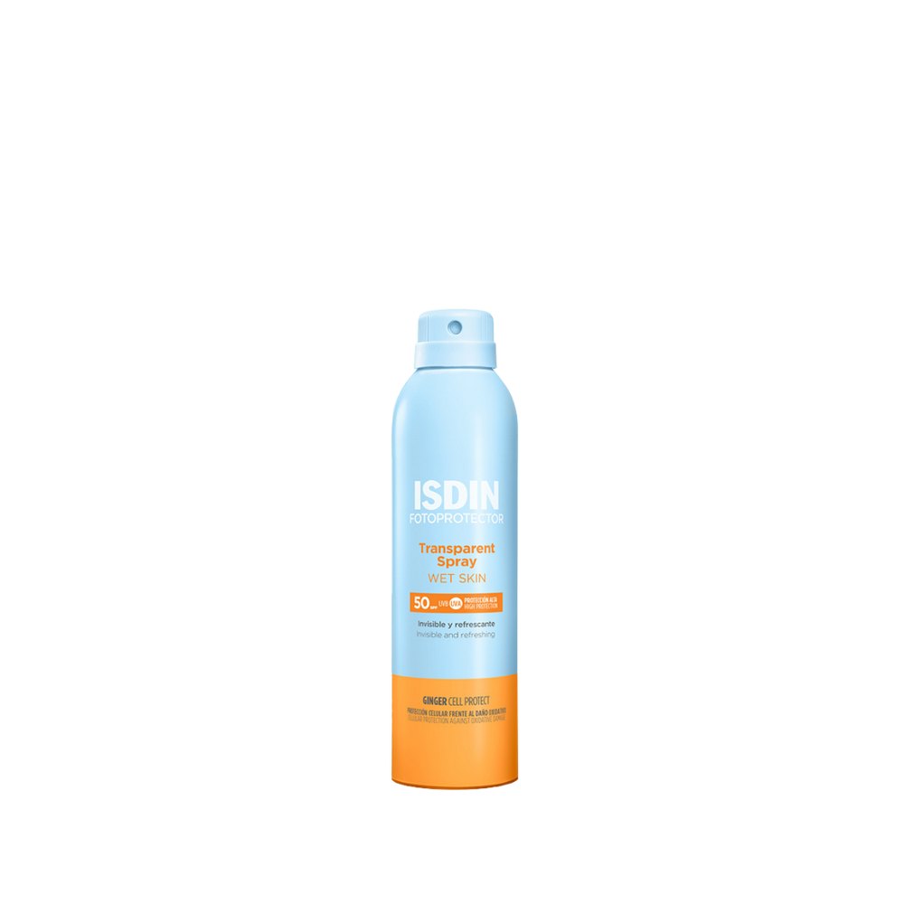 ISDIN Photoprotector Transparent Spray Wet Skin SPF 50+ - 250ml | ازدن بخاخ واقي شمسي شفاف spf50+ - 250 مل