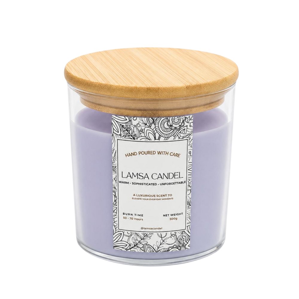 LAMSA Musk & Berry Scented Candle - 500g | لمسة كاندل شمعة عطرية - 500غ