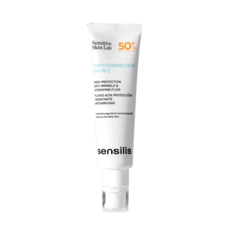 Sensilis Photocorrection [ha 50+] High Protection Anti-wrinkle & Hydrating Fluid SPF 50+ - 50ml | سينسيليس سائل حماية عالي مضاد للتجاعيد ومرطب للوجه SPF 50+ – 50 مل