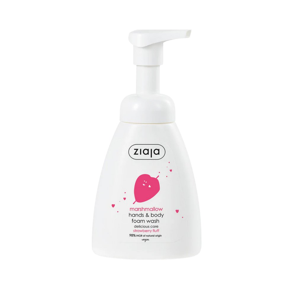 Ziaja Marshmallow Hands & Body Foam Wash - 250ml | جايا غسول للجسم و اليدين برائحة المارشميلو و الفراولة - 250 مل
