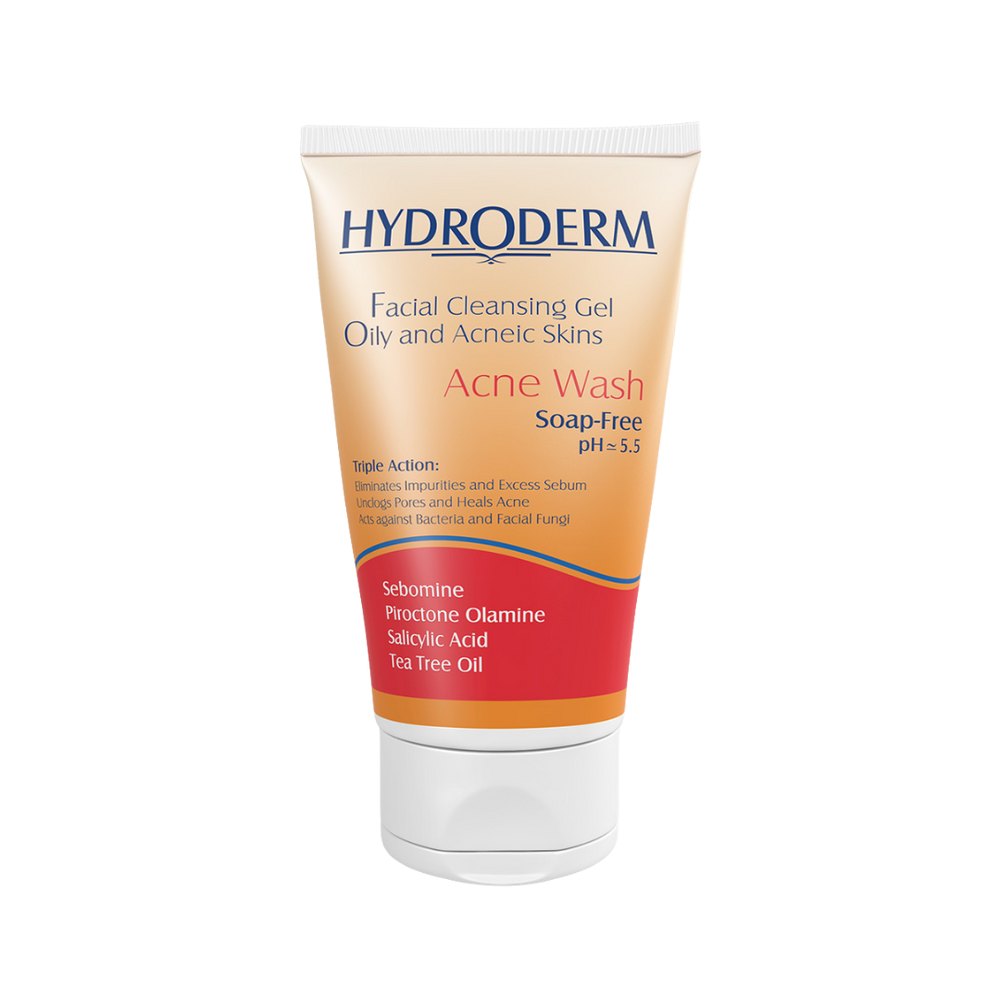 HYDRODERM Acne Wash Soap - Free - 150ml | هيدروديرم غسول رغوي للبشرة المعرضة لحب الشباب - خالي من الصابون - 150 مل