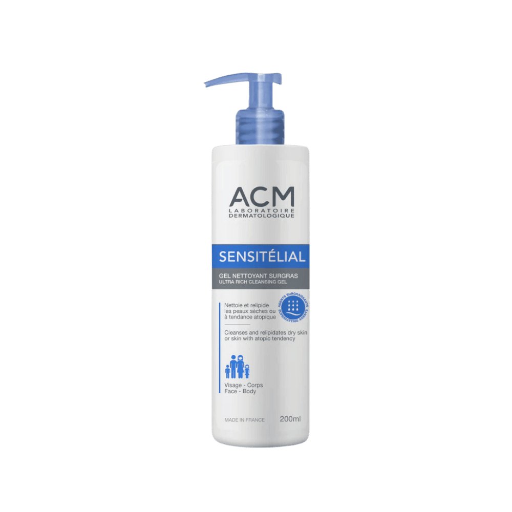Acm Sensitelial Gel cleanser - 200ml | اي سي ام غسول جل للبشرة الجافة و الحساسة - 200مل