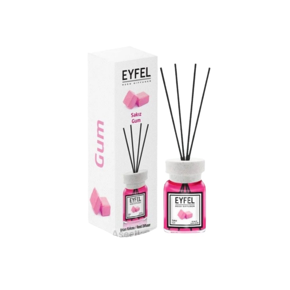 EYFEL Sakiz Gum Reed Diffuser - 120ml | ايفل عيدان معطرة برائحة العلكة - 120 مل