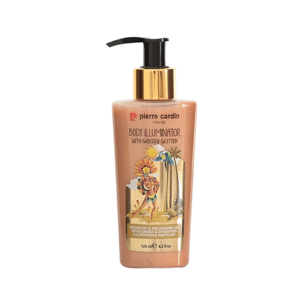 pierre cardin Body Illuminator With Golden Glitter - 125ml | بيير كاردان لوشن جسم مضي ء بجلتر ذهبي - 125مل