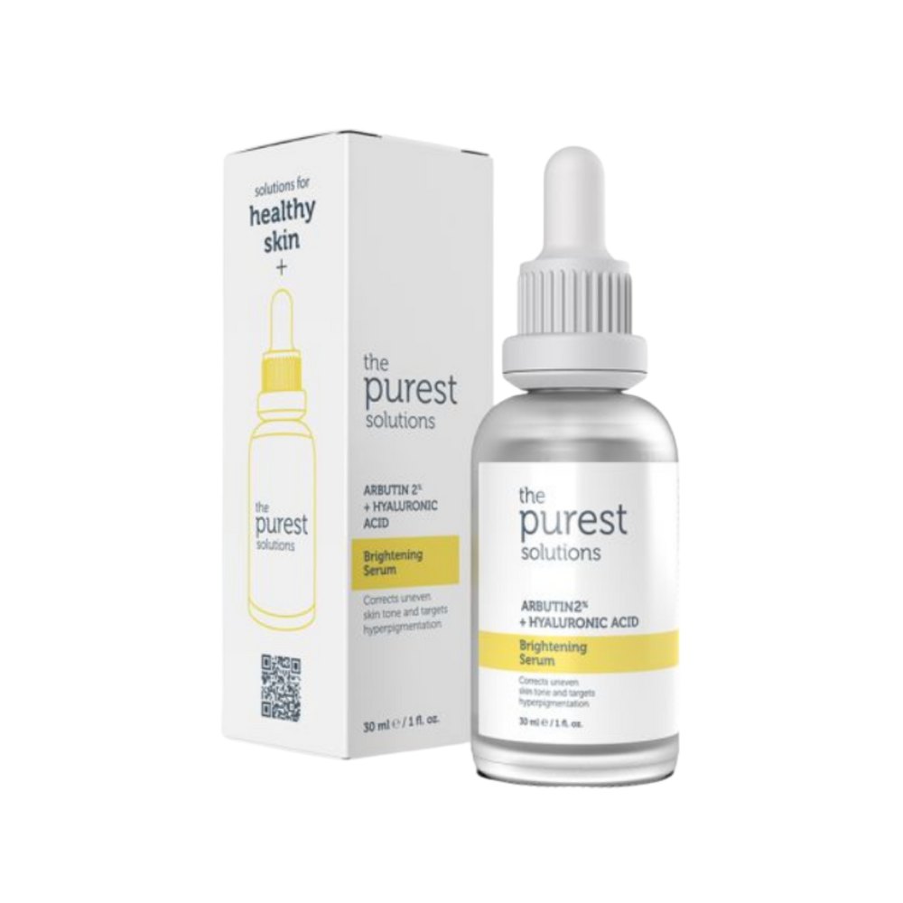 The Purest Solutions Arbutin 2% + Hyaluronic Acid Brightening Serum - 30ml | ذا بيورست سيروم التفتيح ألفا أربوتين 2% مع هيالورونيك اسيد - 30 مل