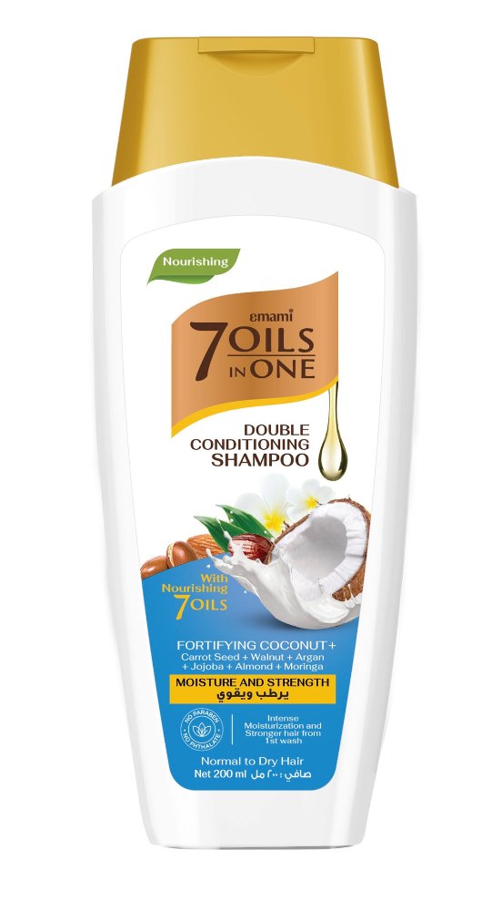 Emami 7 Oils In One Moisture And Strength Shampoo - 400ml | ايمامي 7 اويلز ان ون في منتج واحد شامبو مقوي و مرطب للشعر - 400 مل