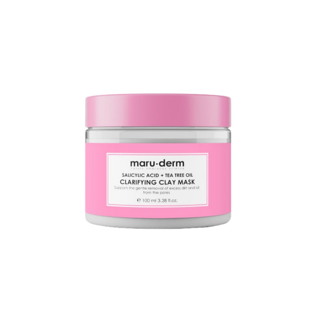 maru.derm Salicylic Acid + Tea Tree Oil clarifying clay mask - 100ml | مارو.ديرم ماسك الطين بالساليسيليك اسيد و زيت شجرة الشاي - 100 مل