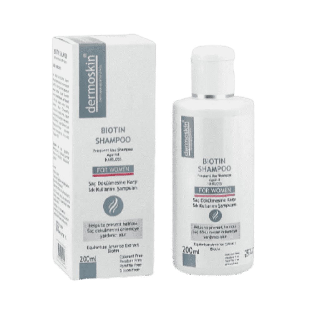 dermo skin Biotin Shampoo For Women - 200ml | ديرمو سكين شامبو البايوتين للنساء - 200 مل