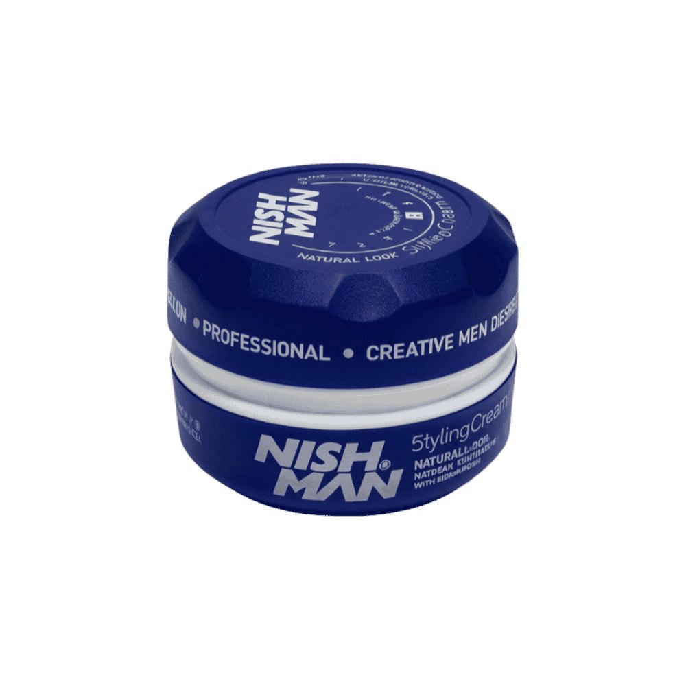 NISH MAN Styling Cream Natural Look For Long -Lasting Hold Without Hair Becoming Stiff - 150ml | نيشمان كريم تصفيف الشعر للرجال - 150 مل