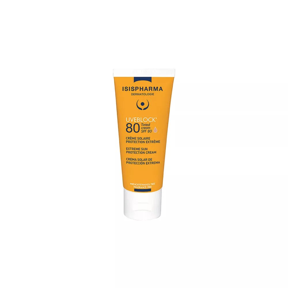 ISIS PHARMA UVBLOCK SPF80 TINT CREAM - 40 ML | ايزيس فارما كريم واقي شمسي spf80 مع لون - 40 مل