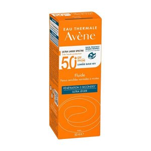 Avene Fluid SPF50+ Normal-Combination Skin - 50ml | افين واقي شمسي للبشرة العادية و المختلطة مع عامل حماية 50 % - 50 مل