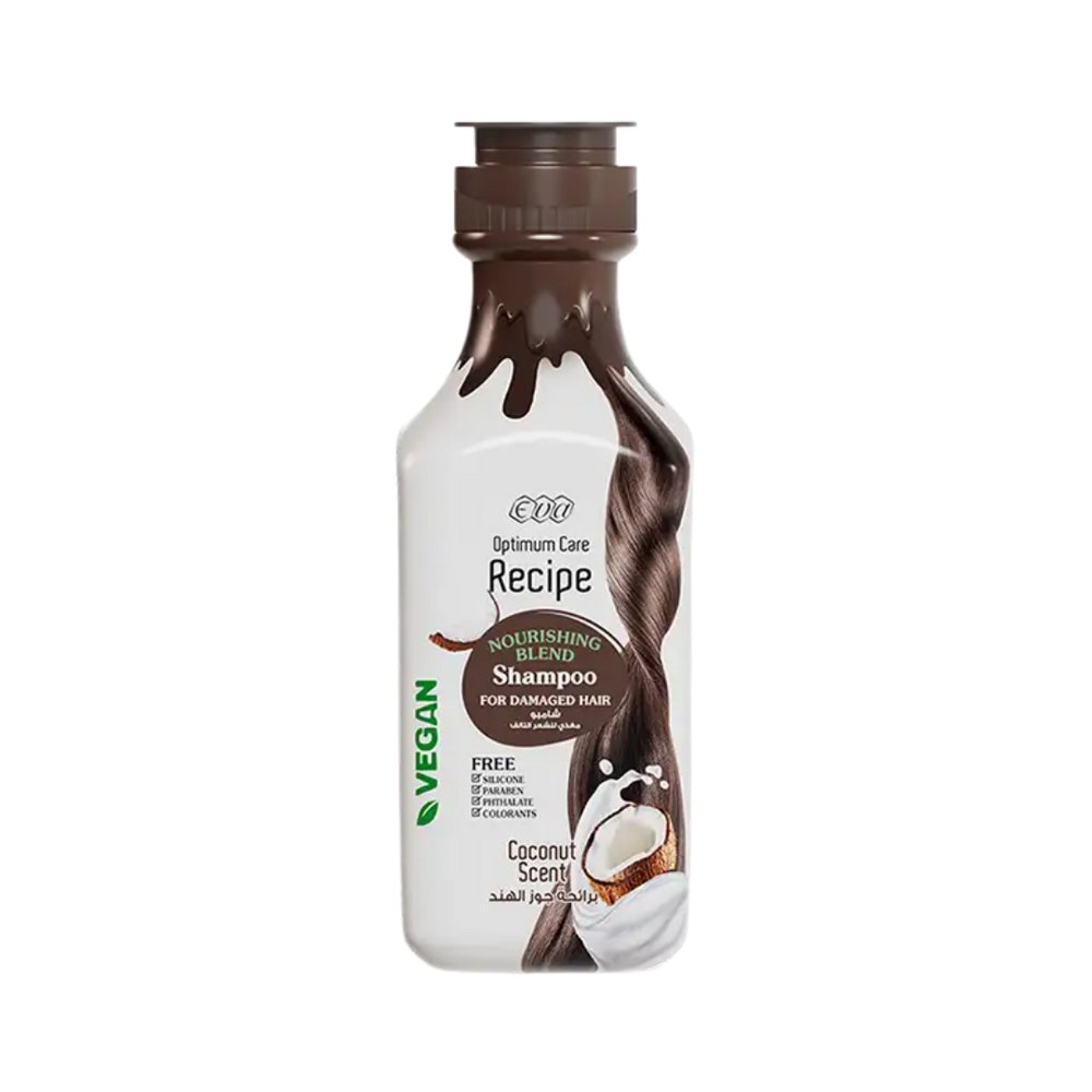 EVA OPTIMUM CARE RECIPE NOURISHING BLEND SHAMPOO COCONUT SCENT - 350ml | ايفا شامبو مغذي للشعر التالف برائحة جوز الهند - 350 مل