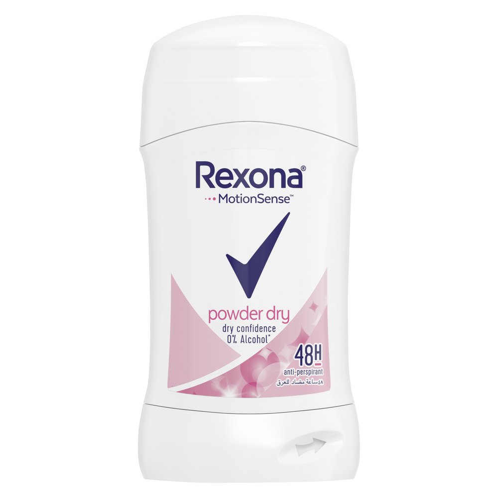 Rexona Powder Dry 48H Deodorant Stick - 40g |ريكسونا مزيل عرق باودر دراي 48 ساعة - 40 غرام