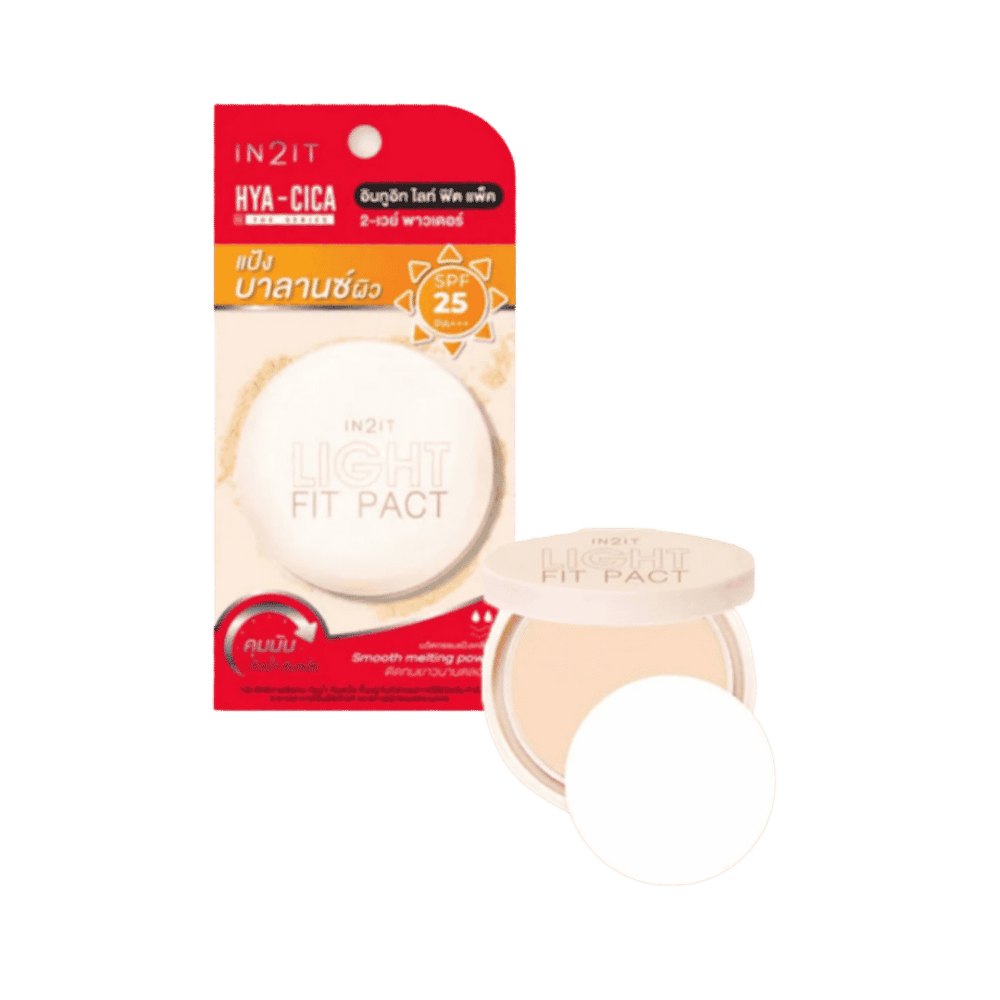 IN2IT Light Fit Pact 2 Way Powder Spf25 PA Lfp - 5g | ان تو ات بودرة مضغوطة ثنائية الاستخدام - 5 غ