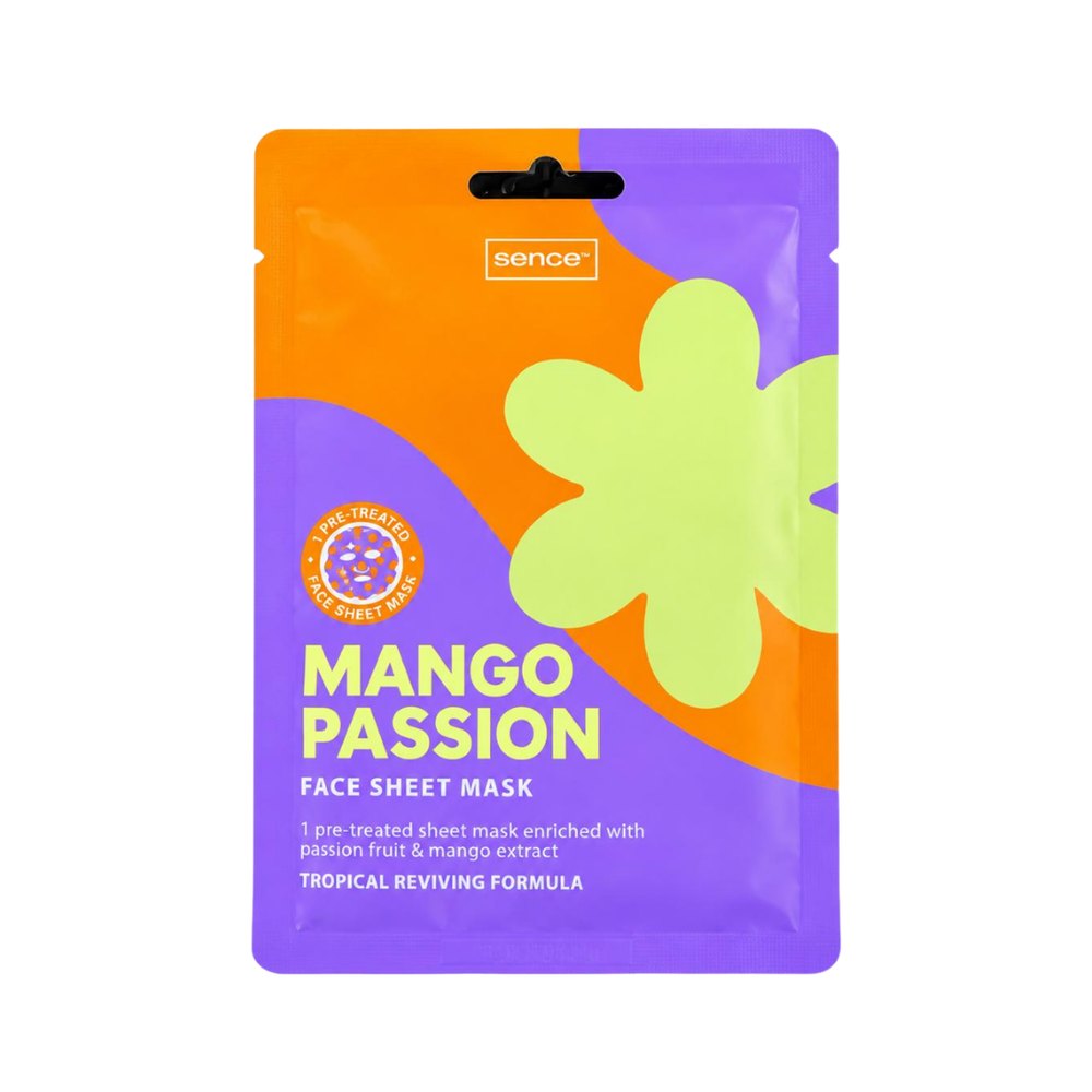 Sence Mango Passion Face Sheet Mask - 20ml | سينس بيوتي قناع الوجه الورقي مانجو باشن - 20 مل