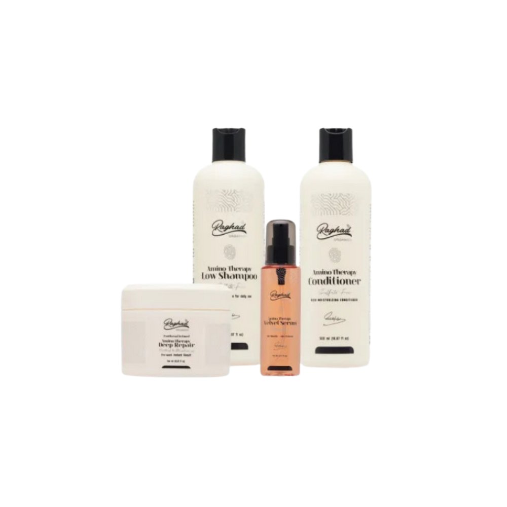 Raghad ORGANICS Aminotherapy Package Hair Line | رغد اورجانيكس مجموعة لعلاج الشعر الجاف و التالف