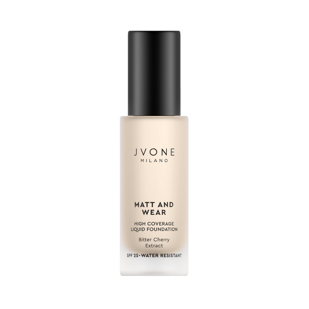 JVONE MILANO Matt And Wear Liquid Foundation - 20ml | جيفون ميلانو كريم أساس مات طويل التأثير - 20 مل