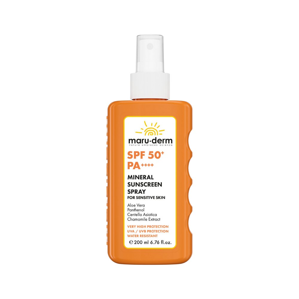 maru.derm Mineral Sunscreen Spray For Sensitive Skin - 200ml | مارو.ديرم بخاخ واقي شمسي معدني - 200 مل