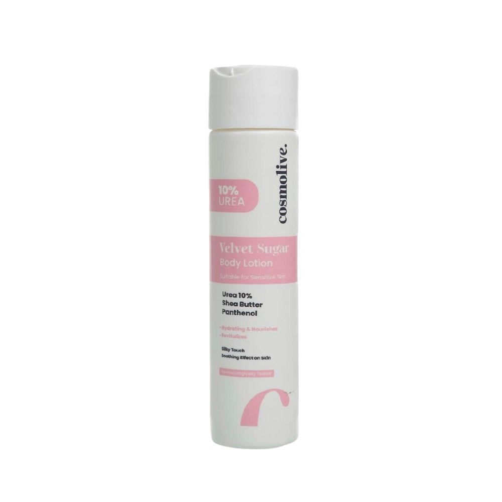 cosmolive Velvet Sugar Body Lotion 10% Urea Shea Butter Panthenol - 300ml| كوزمو لايف لوشن للجسم -300 مل