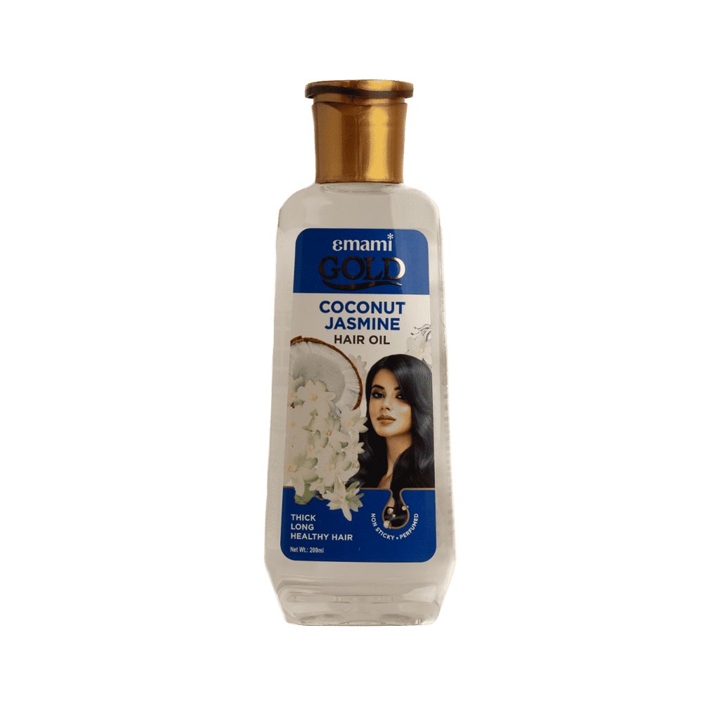 Emami Gold Coconut Jasmine Hair Oil - 200ml | ايمامي 7 اويلز ان ون زيت للشعر بالياسمين - 200 مل