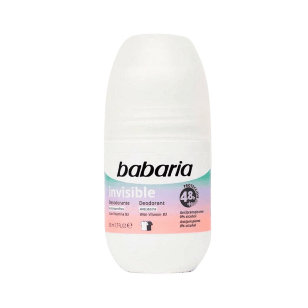 BABARIA Invisible Deodorant Roll On - 50ml | باباريا رول مزيل تعرق - 50 مل