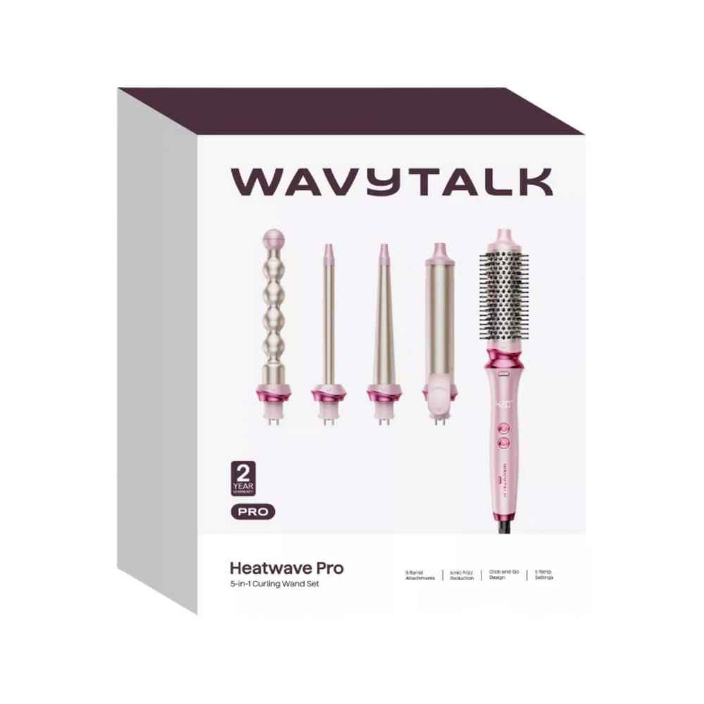 Wavy Talk Heatwave Pro 5 In -1 Ionic Thermal Brush Set | ويف توك مجموعة مكواة تجعيد 5 في 1