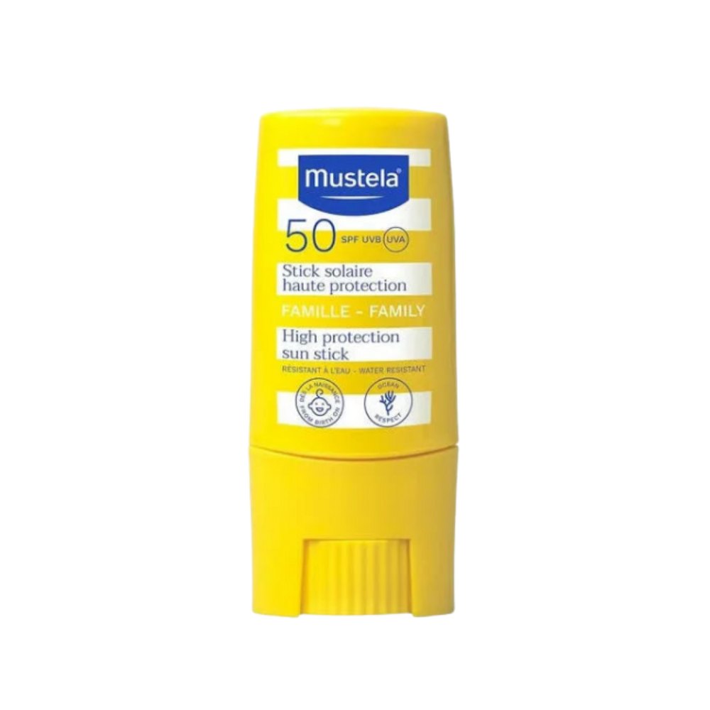 Mustela Sun Stick High Protection SPF50 Family - 9ml | موستيلا ستيك واقٍ من الشمس بعامل حماية ٥٠ مصمم لحماية جميع أفراد العائلة - 9مل