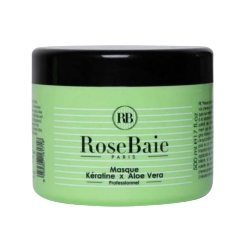 RoseBaie Masque Kératine x Aloe Vera - 500 ml | روزباي ماسك لإصلاح الشعر وترطيبه بالكيراتين و الالوفيرا - 500 مل